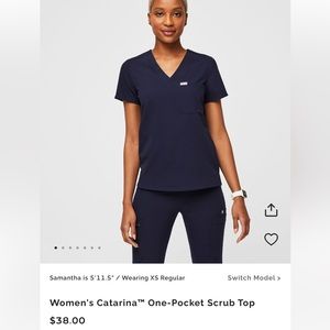 Catarina One-Pocket Scrub Top
